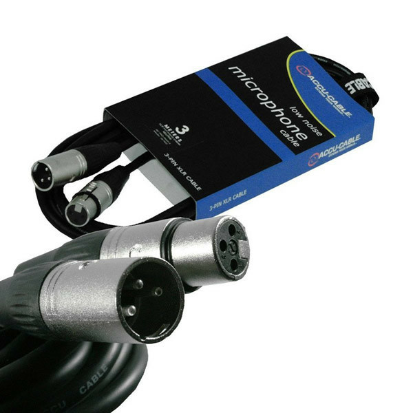 ACCU-CABLE PRO XLR3 M/F CAVO MICROFONO - 3m