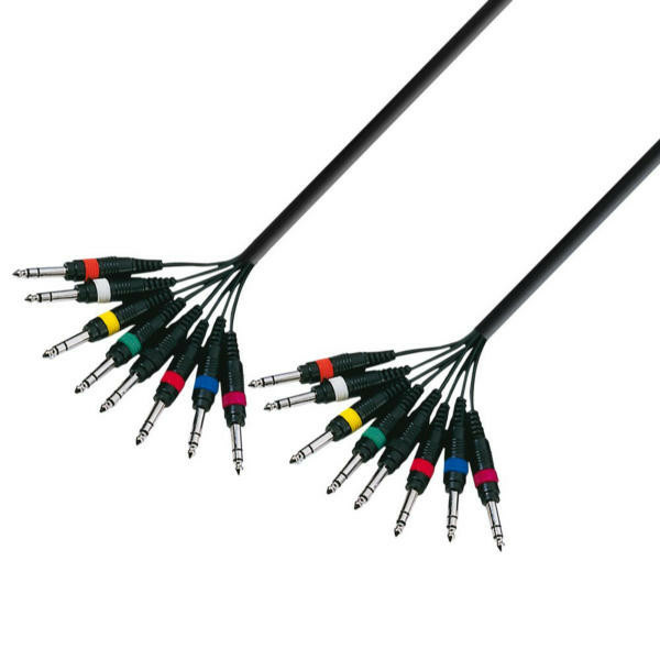 ADAM HALL 3 STAR CAVO MULTIPOLARE 8 JACK 6.3 STEREO /JACK 6.3 STEREO 3m