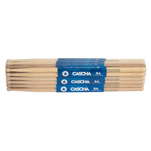 CASCHA HH2046 PROFESSIONAL DRUMSTICKS 5A AMERICAN HICKORY 12 PAIR