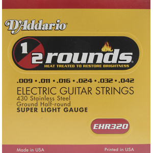 D'ADDARIO EHR 320 HALF ROUND - SUPER LIGHT GAUGE