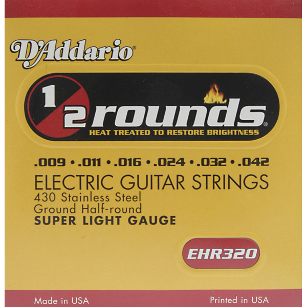 D'ADDARIO EHR 320 HALF ROUND - SUPER LIGHT GAUGE