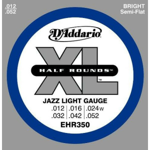D'ADDARIO EHR 350 - HALF ROUND - JAZZ LIGHT GAUGE