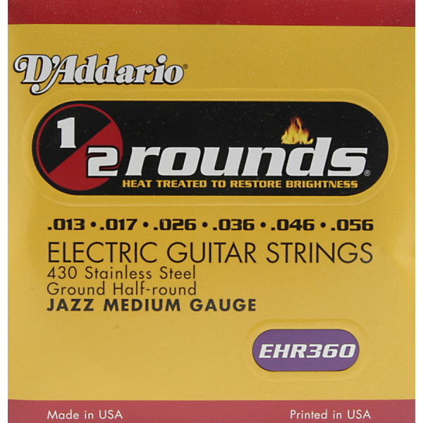 D'ADDARIO EHR 360 - HALF ROUND - JAZZ MEDIUM GAUGE