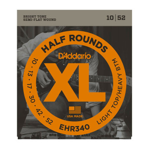 D'ADDARIO EHR340 HALF ROUNDS LIGHT TOP HEAVY BOTTOM 10-52