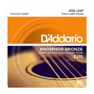 D'ADDARIO EJ15 PHOSPHOR BRONZE 10-47 EXTRA LIGHT