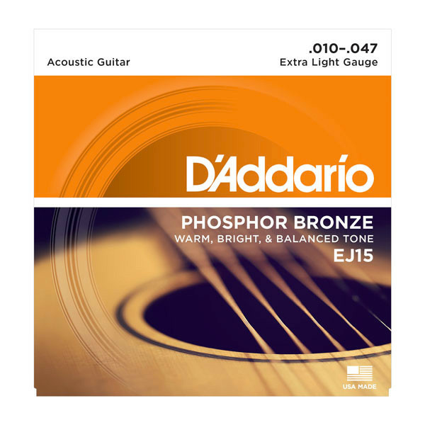 D'ADDARIO EJ15 PHOSPHOR BRONZE 10-47 EXTRA LIGHT