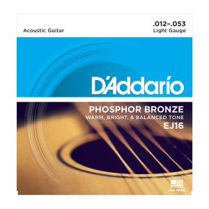 D'ADDARIO EJ16 PHOSPHOR BRONZE 12-53 LIGHT