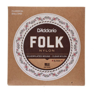 D'ADDARIO EJ32C FOLK NYLON CON PALLINO