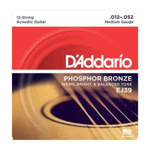 D'ADDARIO EJ39 PHOSPHOR BRONZE 12-STRING 12-52