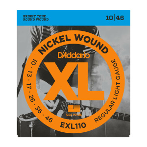 D'ADDARIO EXL110 NICKEL WOUND REGULAR LIGHT 10-46