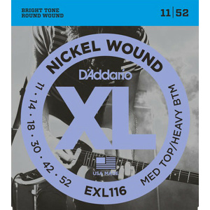 D'ADDARIO EXL116 NICKEL WOUND MEDIUM TOP HEAVY BOTTOM 11-52