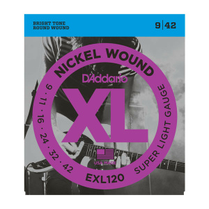 D'ADDARIO EXL120 NICKEL WOUND SUPER LIGHT 9-42