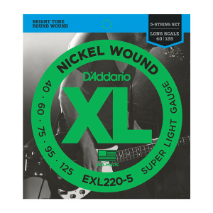 D'ADDARIO EXL220-5 40/125 NICKEL BASS STRINGS