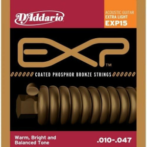 D'ADDARIO EXP15 COATED PHOSPHOR BRONZE EXTRA LIGHT 10-47