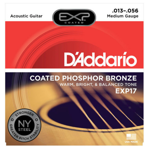 D'ADDARIO EXP17 COATED PHOSPHOR MEDIUM 13-56