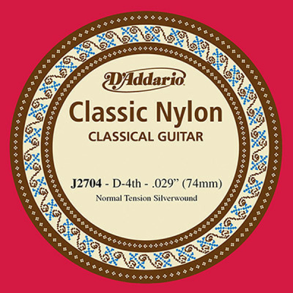D'ADDARIO J2704 CORDA SINGOLA NYLON RE (D4)