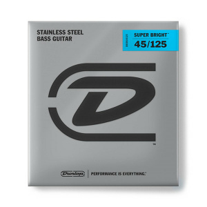 DUNLOP DBSBS45125 CORDE PER BASSO SUPER BRIGHT STAINLESS STEEL 45-125