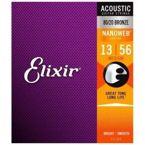 ELIXIR 11102 NANOWEB 13/56 BRONZE MEDIUM ACOUSTIC