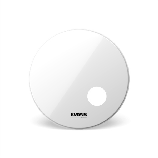 EVANS 24" EQ3 RESONANT BASS DRUMHEAD SMOOTH WHITE