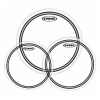 EVANS ETP-EC2SCLR-F EC2 TOM PACK 3 PELLI TOM CLEAR FUSION 10"