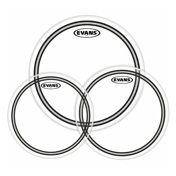 EVANS ETP-EC2SCLR-F EC2 TOM PACK 3 PELLI TOM CLEAR FUSION 10"