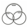 EVANS ETP-EC2SCLR-S EC2 TOM PACK 3 PELLI TOM CLEAR STANDARD 12"