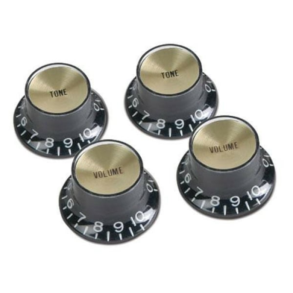 GIBSON PRMK-020 TOP HAT KNOBS BLACK/GOLD