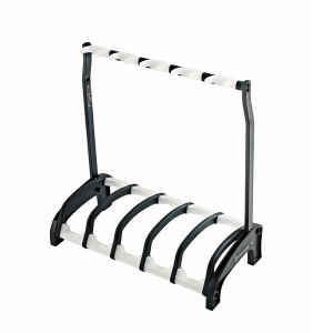 KONIG & MEYER 17525 FIVE E-GUITAR STAND GUARDIAN 5 BLACK WITH TRANSLUCENT SUPPORT ELEMENTS
