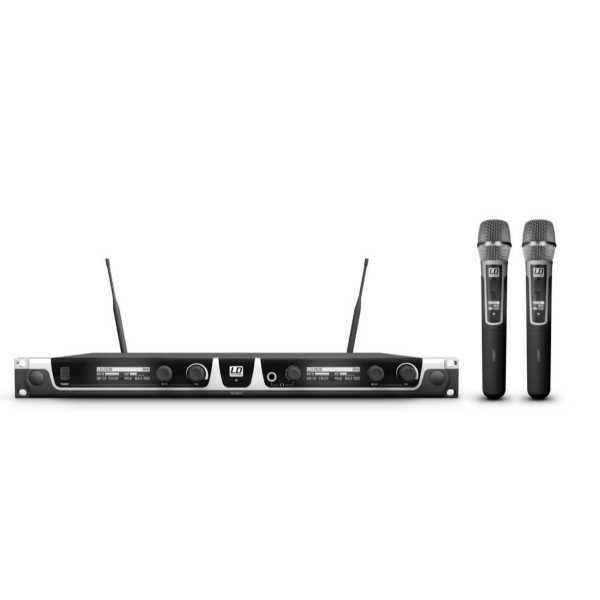 LD SYSTEMS U508HHC2 SISTEMA DUAL RADIOMIC A MANO CONDENS.