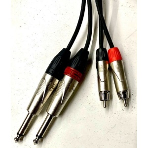 MPGEAR PD-004 CAVO AUDIO 2 x JACK 6.3 MONO to RCA MASCHIO