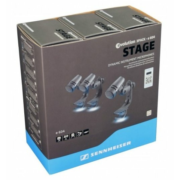 SENNHEISER E604-3 PACK KIT 3 MICROFONI