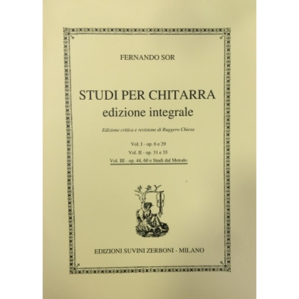 SOR STUDI PER CHITARRA EDIZ INTEGRALE VOL2 OP. 31
