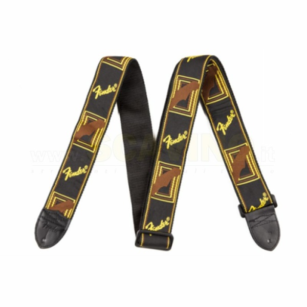Fender Strap Blk Yel Brw