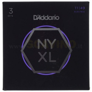 D'addario NYXL 11-49 Nickel Set Corde Chitarra Elettrica