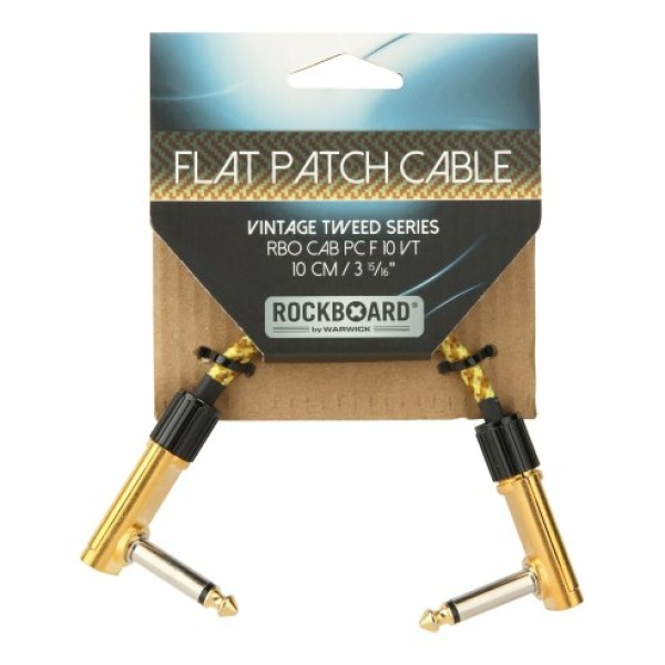 ROCKBOARD FLAT PATCH CABLE VINTAGE TWEED 10 CM.