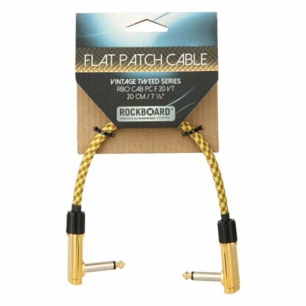 ROCKBOARD FLAT PATCH CABLE VINTAGE TWEED 20 CM.