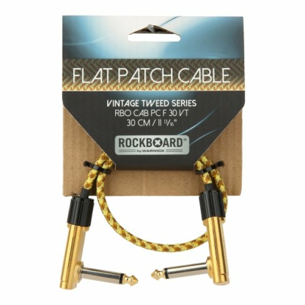 ROCKBOARD FLAT PATCH CABLE VINTAGE TWEED 30 CM.
