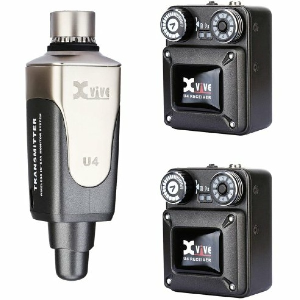 XVIVE U4R2 IN EAR MONITOR WIRELESS SYSTEM 2 RECEIVERS
