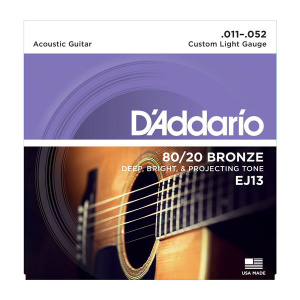 D'ADDARIO EJ13 80/20 BRONZE 11-52 CUSTOM LIGHT