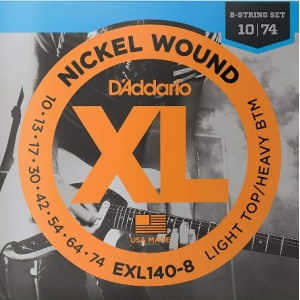 D'ADDARIO EXL140-8 NICKEL WOUND 8 STRINGS 10/74