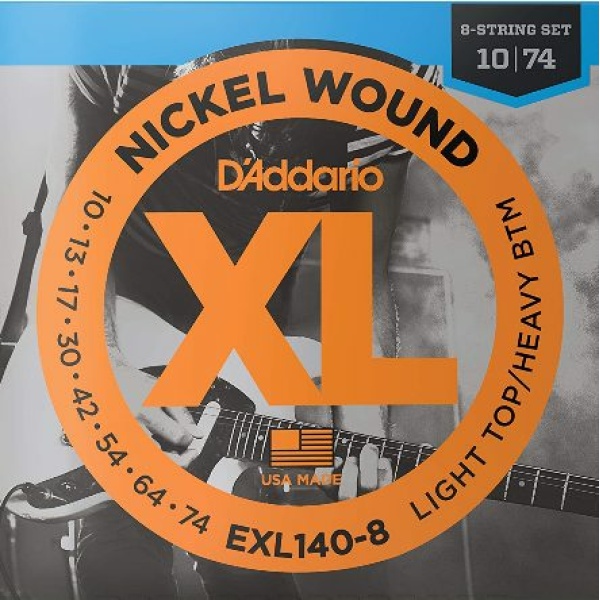 D'ADDARIO EXL140-8 NICKEL WOUND 8 STRINGS 10/74
