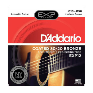 D'ADDARIO EXP12 COATED 80-20 BRONZE MEDIUM 13-56