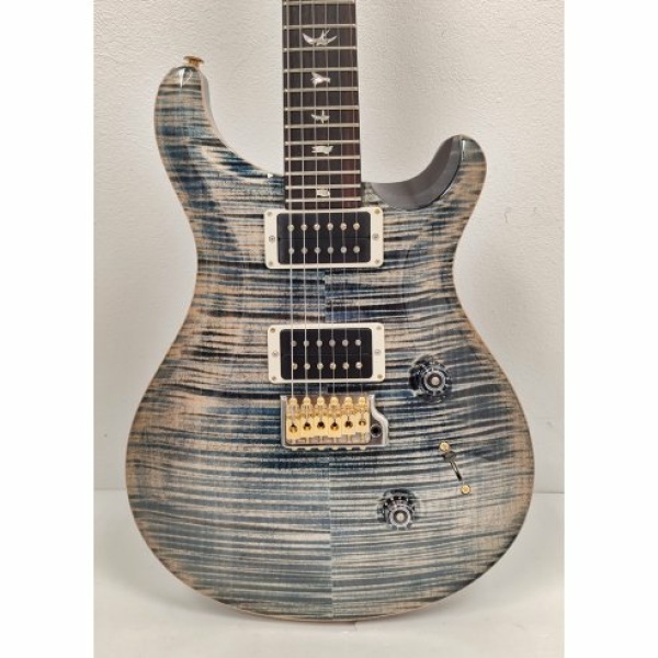 PRS CUSTOM 24 10 TOP THIN FADED WHALE BLUE