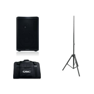 QSC CP-12 BUNDLE  BAG + SPEAKER STAND