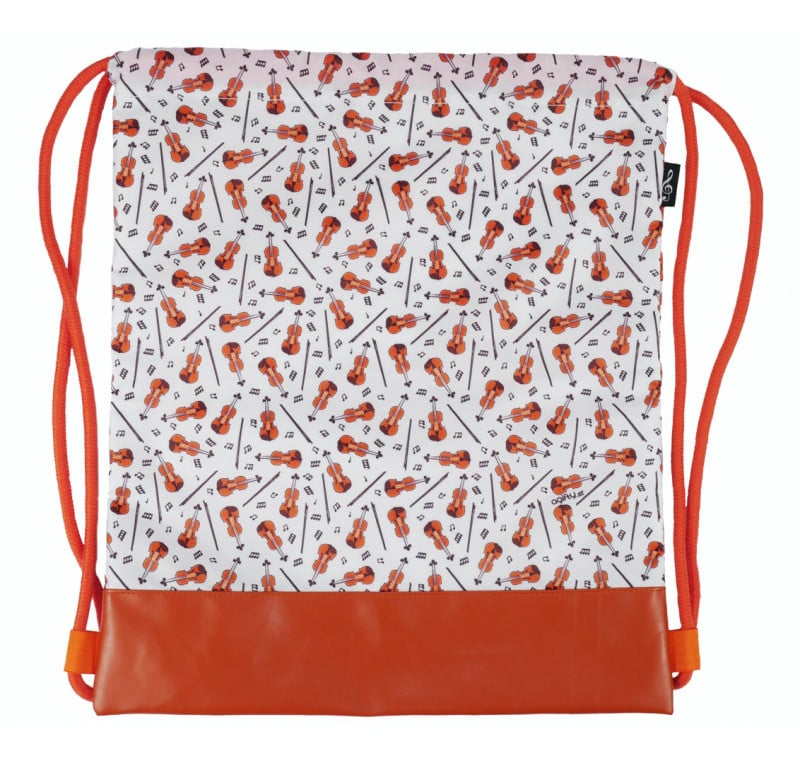 A-Gifty B 3069 Borsa con lacci e violini disegnati