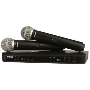 SHURE RADIOMICROFONO DOPPIO BLX288E/PG58 PER VOCE