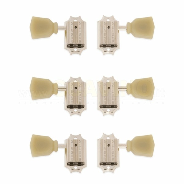 Gibson PMMH-010 Meccaniche 3+3 Vintage Pearloid Buttons
