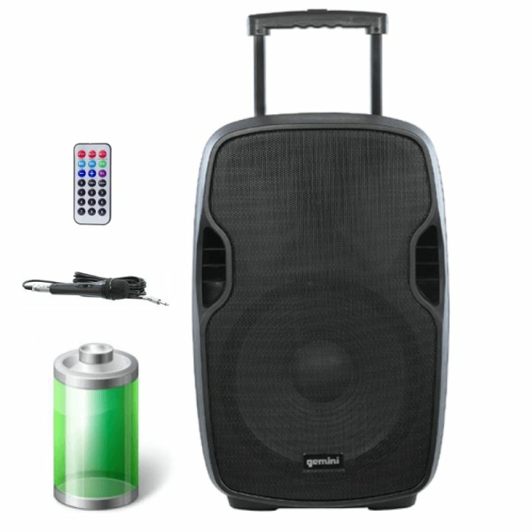 Gemini AS15 TOGO Cassa 2000w. Attiva alimentata a 220v e a batteria integrata