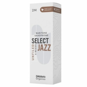 D'Addario 2M Organic Select Jazz Unfiled Ance per Sax Baritono