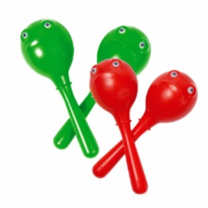 MARACAS IN PLASTICA cm.5.5x16 Paio